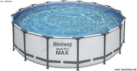 Каркасный бассейн Bestway Steel Pro MAX 5612Z (Grey)