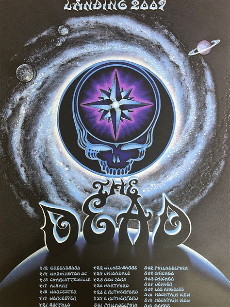 The Grateful Dead 2009 Emek Poster Landing Tour Trps Darkstar