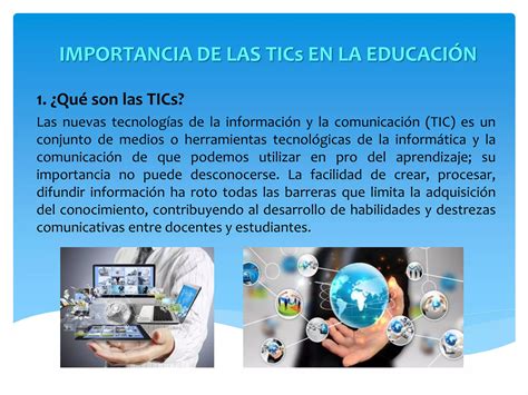 Importancia De Las Tics En La Educación Ppt