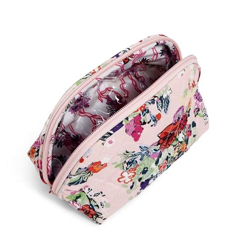 Clamshell Cosmetic Hope Blooms Pink Inside Work Tote Toiletry Bags