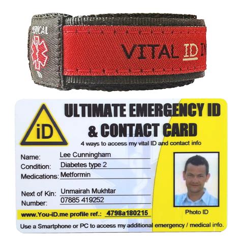 Buy Medical Identity Card Emergency ID Credit Card Size Fits Wallet Or