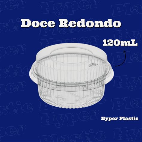 Embalagem Mini Doce Redondo Tampa 120ml D645 50 100 Ou 150