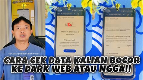 Cara Cek Data Pribadi Kalian Bocor Ke Dark Web Atau Ngga Youtube