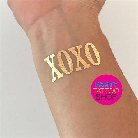 Bachelorette Party Tattoo XOXO Tattoo Love Tattoo Valentine | Etsy ...