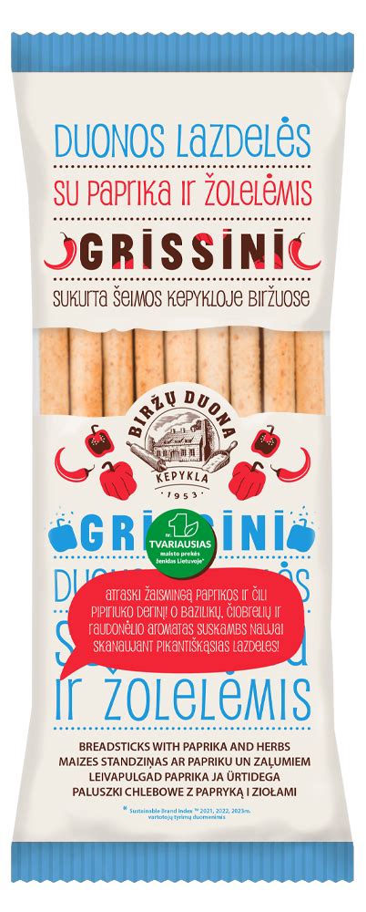 „grissini Duonos Lazdelės Su Paprika Ir žolelėmis Biržų Duona