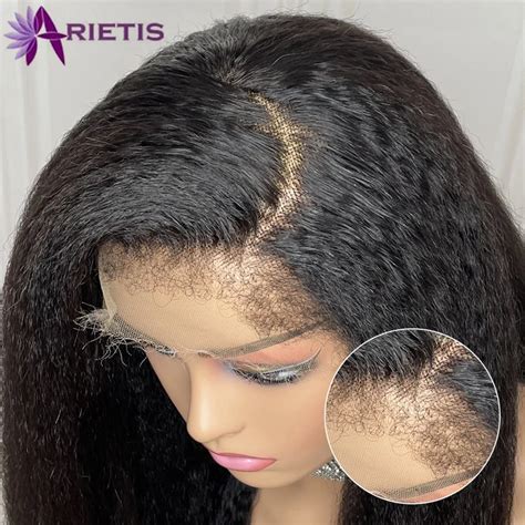 Perruque Lace Front Wig Naturelle Cr Pue Lisse Cheveux De B B Boucl S