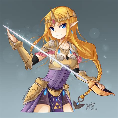 Princess Zelda Hw Color By Sandragh On Deviantart