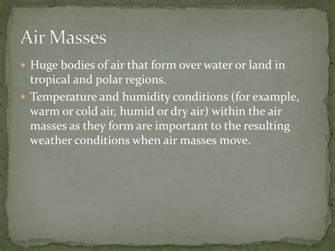 PPT - Air Masses, Pressure Systems, and Frontal Boundaries PowerPoint ...