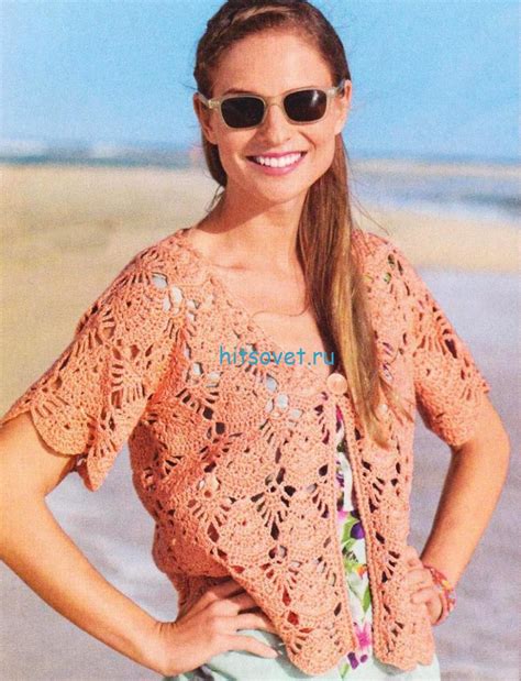 Вязаная кофточка крючком - Хитсовет