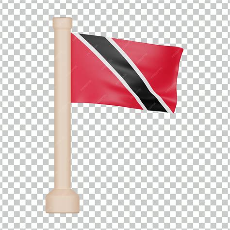 Premium Psd Trinidad And Tobago Flag 3d Icon