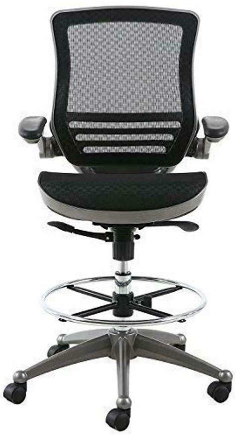 Ergonomic Comfort Drafting Chair Mesh Heavy Duty Gunmetal