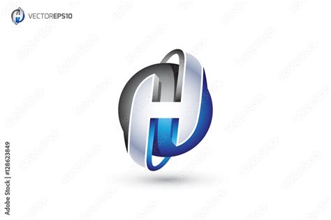 Abstract Letter H Logo D Sphere Logo Stock Vector Adobe Stock