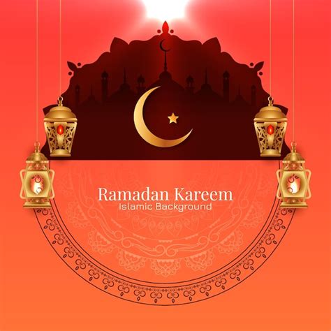 Free Vector Ramadan Kareem Islamic Festival Beautiful Greeting Background