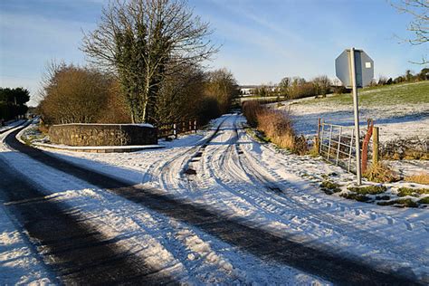 Snow Lying On Roads Beragh Townland Kenneth Allen Geograph