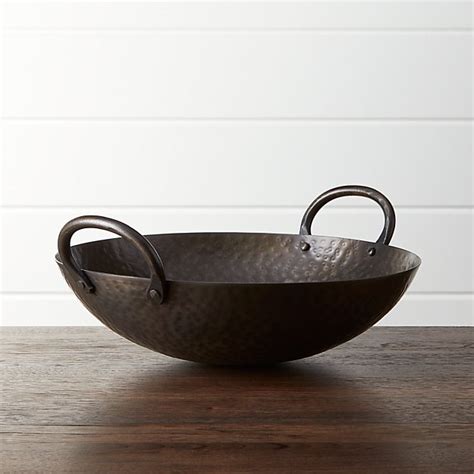 Feast Hammered Iron Serving Bowl Crate And Barrel