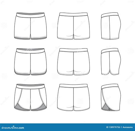 Blank Clothing Templates Stock Vector Illustration Of Empty 138979756