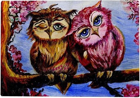 Wellsay Jigsaw Puzzles Artwork Gift For Adults Teens Owls Hugging Oil