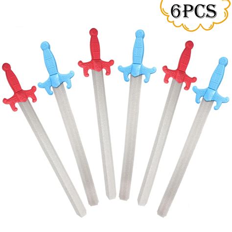 6PCS Assorted EVA Foam Toy Swords Model Playset Warrior Weapons Model ...