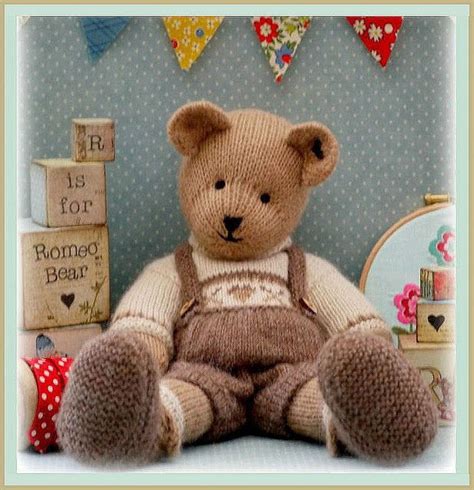 Mary Janes Tearoom ♥ Romeo Teddy Bear Knitting Pattern Teddy