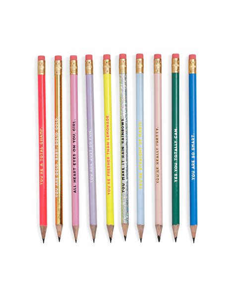 Compliment Pencil Set - Assorted Set of Ten by ban.do - pencil - ban.do