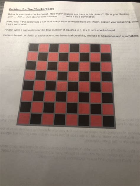 Solved Problem 2 The Checkerboard Below Is Your Basic