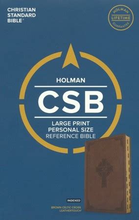 CSB Large Print Personal Size Reference Bible Soft Leather Look Brown