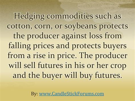 Hedging Commodities Ppt