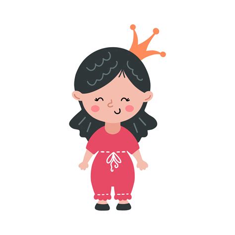 Cute princess with beautiful hairstyle. little girl in dress. Crown on