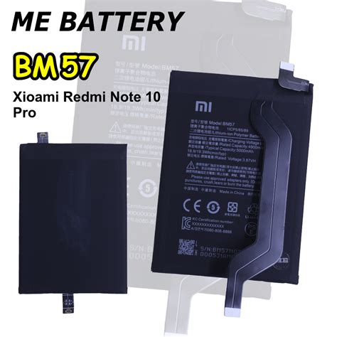 Jual Baterai Xiaomi Redmi Note 10 Pro 5G X3 Gt BM57 Shopee Indonesia