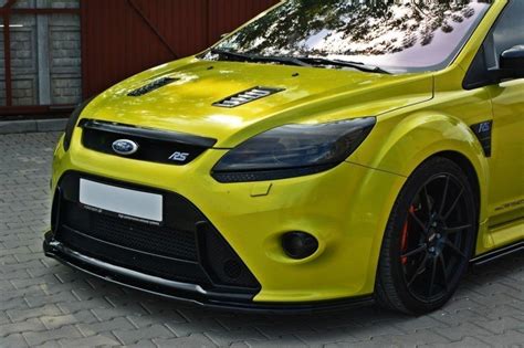 Front Splitter V2 Ford Focus Rs Mk2 Textured Our Offer Ford Focus Rs Mk2 2008 2010