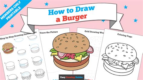 How to Draw a Burger - Really Easy Drawing Tutorial