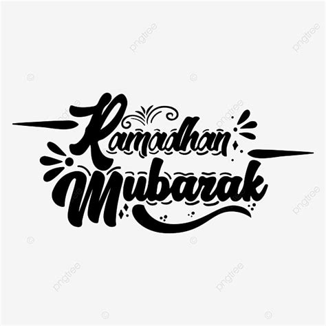 Desain Tipografi Tulisan Tangan Ramadhan Mubarak Ramadan Mubarak