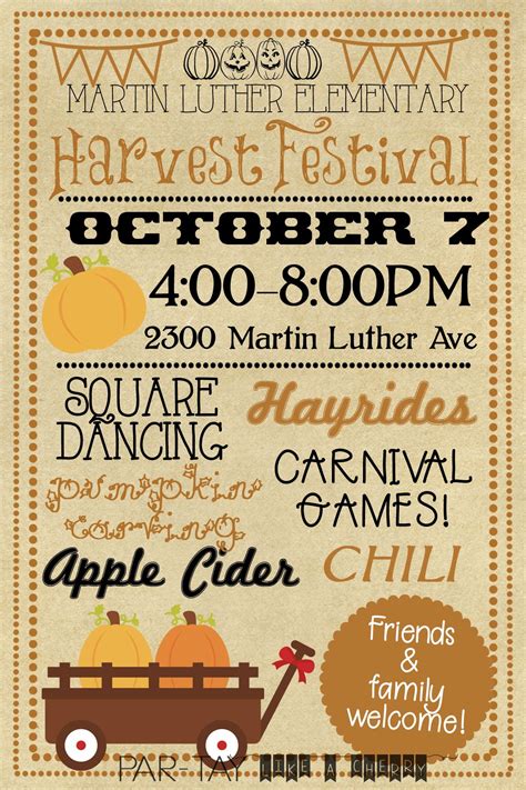 Harvest festival invitation – Artofit