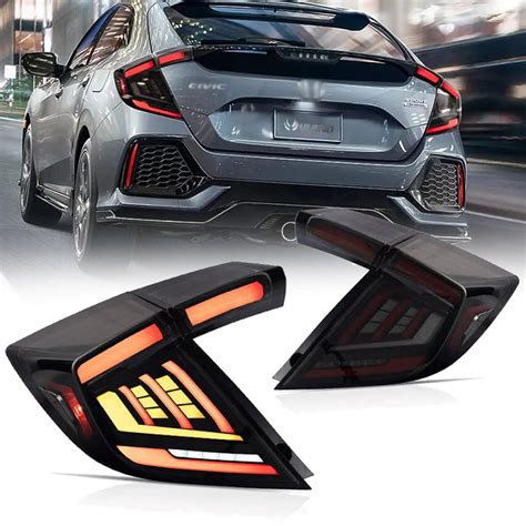 Vland Tail Lights For Honda Civic Hatchback Lx Sport Ex 2016 2021 5 D