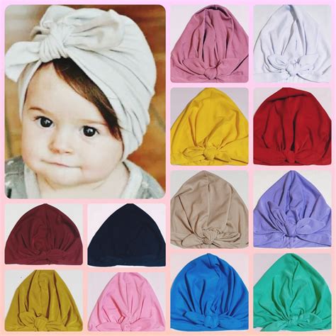 Jual Turban Pita Simpul Kelinci Bayi Anak Thn Model Polos Shopee