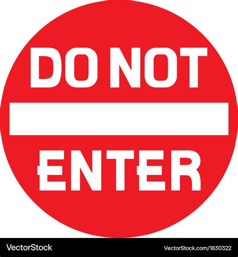 Do Not Enter Danger Warning Signs Prohibition Vector Image Off