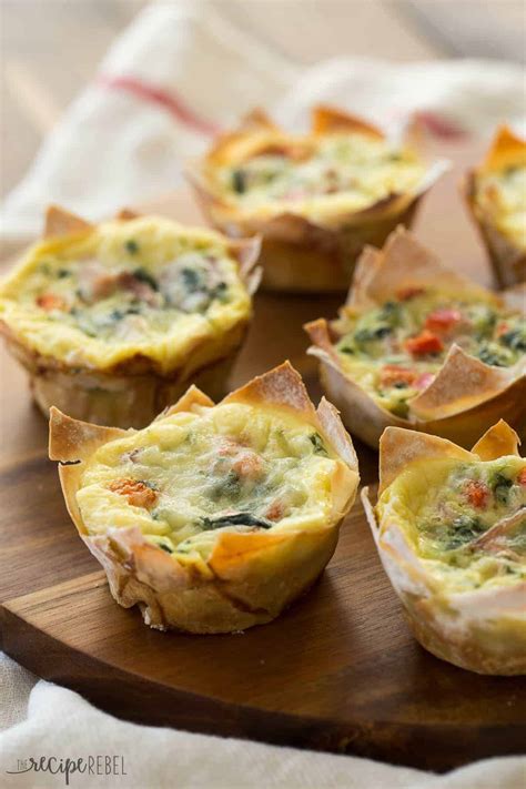 Mini Wonton Quiche An Easy Breakfast The Recipe Rebel