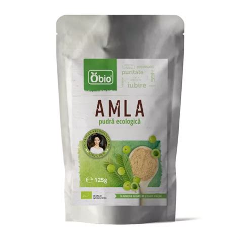 Amla Pulbere Eco 125 Grame Obio De La Botaniq Ro Simte Natura