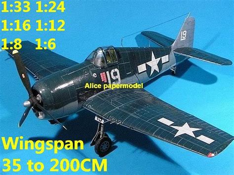 Wwii Us Fighter Grumman F 6f F6f F6f 3 Hellcat Aircraft Biplane Large