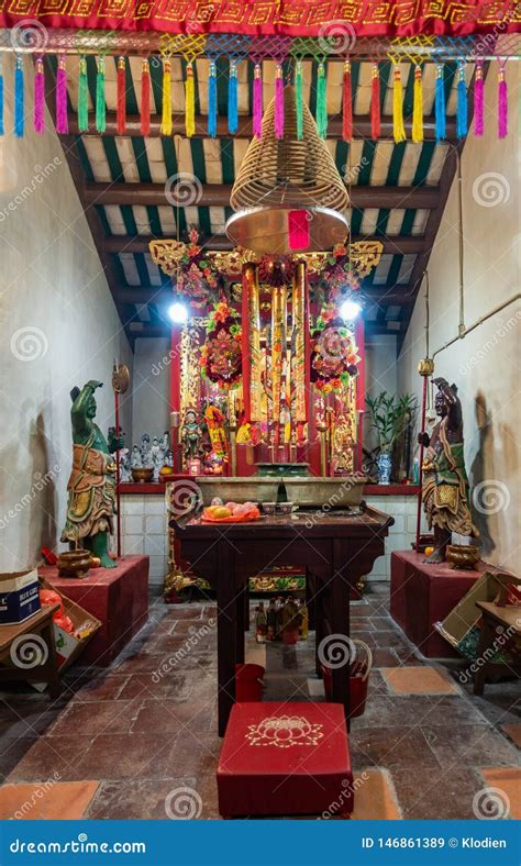 God Of Sea Altar At Kwan Tai Taoist Temple In Tai O Hong Kong China