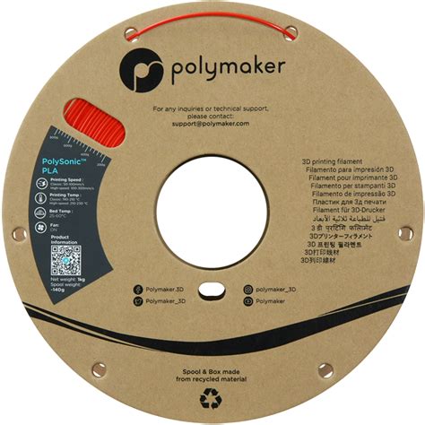 Polysonic Pla High Speed Rouge Mm Kg Polyfab D