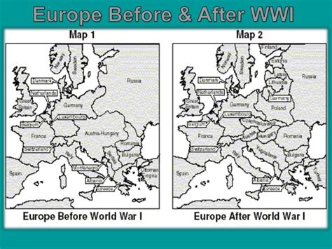 Europe Map Before And After Ww1 - Map Of Western Hemisphere