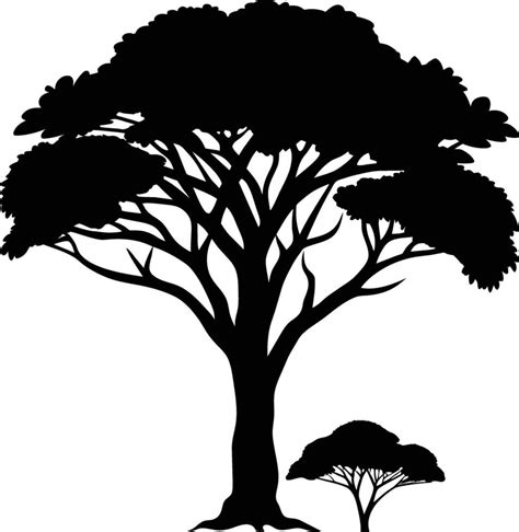 A illustration of african tree silhouette 45363242 Vector Art at Vecteezy