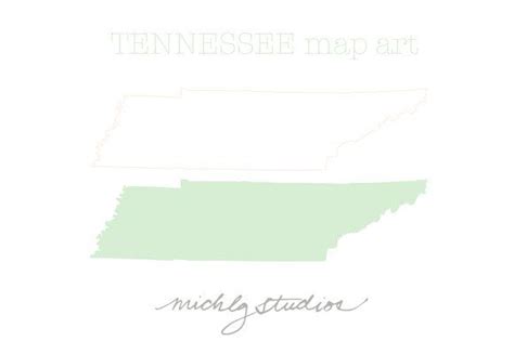 VECTOR & PNG Tennessee map clip art by michLg studios on ...