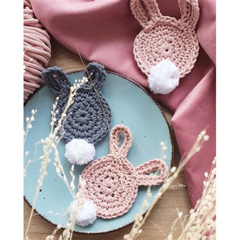 Sous Verres Au Crochet Lapins