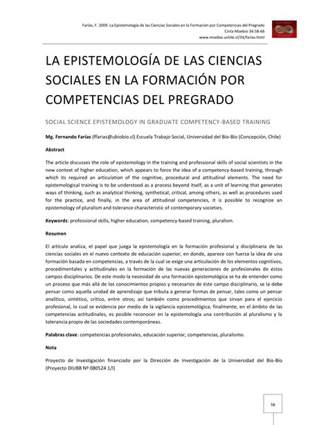 Epistemologia De Las Ciencias Sociales Tados