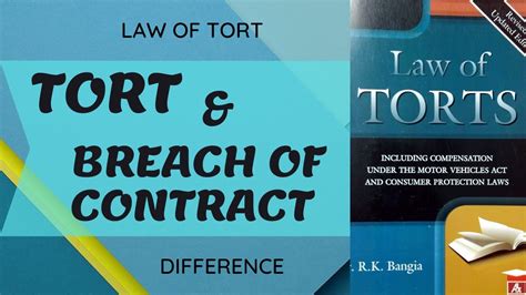 TORT And Breach Of Contract Difference Between TORT And Breach Of