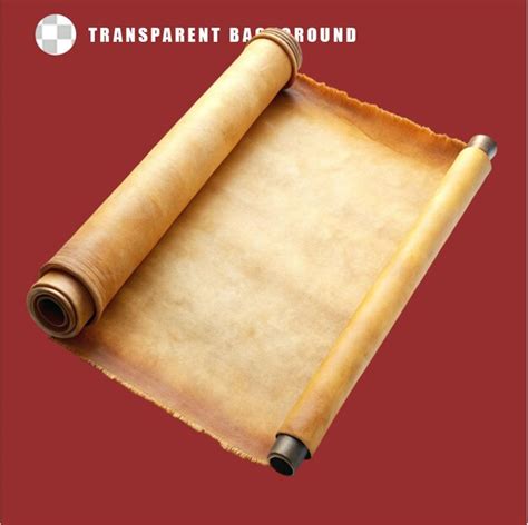 Premium PSD Vertical Vintage Paper Roll Or Parchment Scroll Ancient