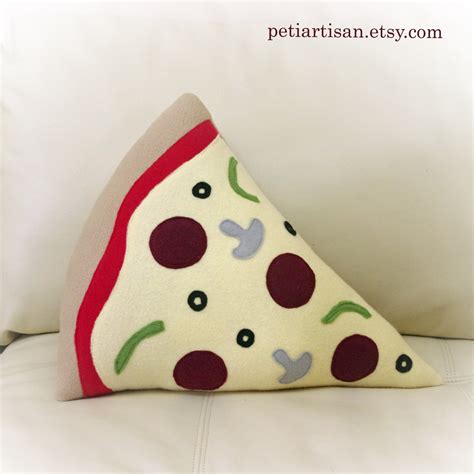 Pizza Pillow Pizza Slice Pillow Food Pillow Toy Pillow D Etsy