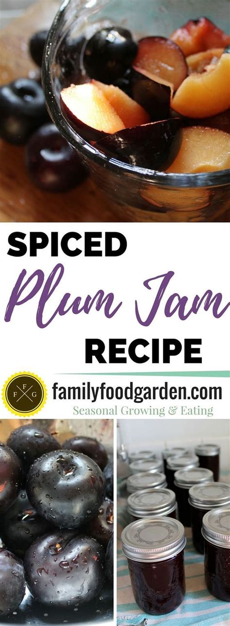 Home canning recipe: Spiced Plum Jam Canning Jam Recipes, Plum Jam ...